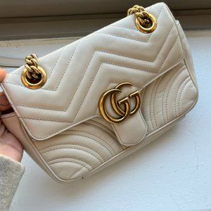 GG Marmont Mini Shoulder Bag - IVORY